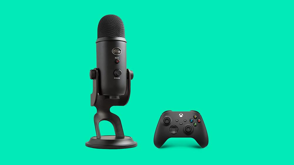 USB microphone and Xbox One controller